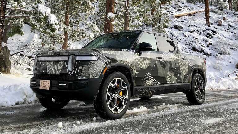 Rivian's tweet image. Getting in a few last adventures before the New Year.