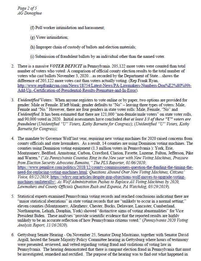 SenMastriano's tweet image. Electoral irregularities are real and prevalent in Pennsylvania. Sadly, despite evidence, our Governor and State Department Secretary refuse to investigate.

My letter to Acting Deputy Attorney General Richard Donoghue.