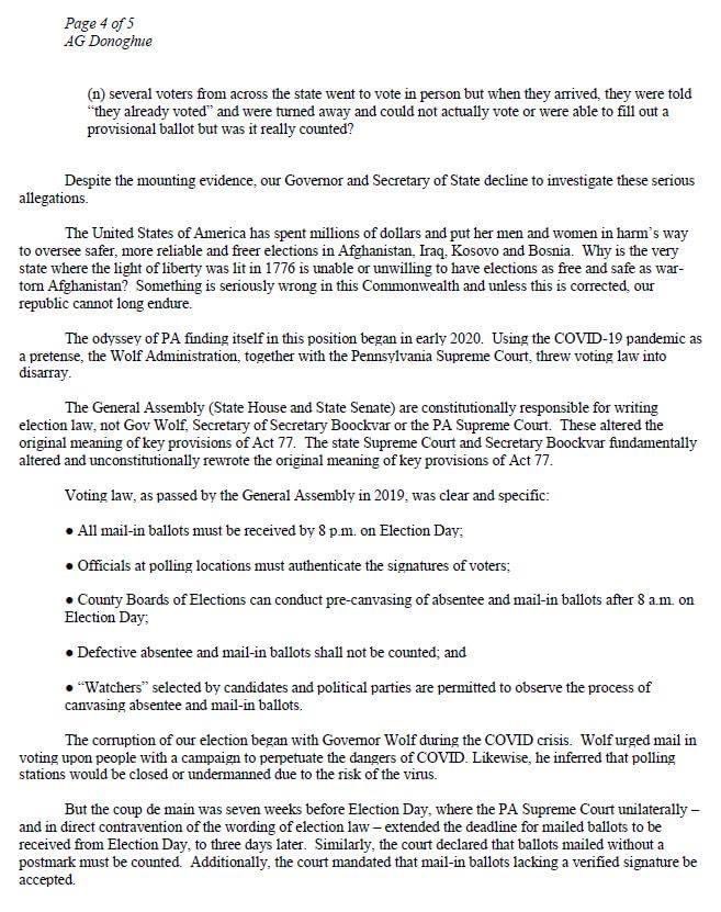 SenMastriano's tweet image. Electoral irregularities are real and prevalent in Pennsylvania. Sadly, despite evidence, our Governor and State Department Secretary refuse to investigate.

My letter to Acting Deputy Attorney General Richard Donoghue.