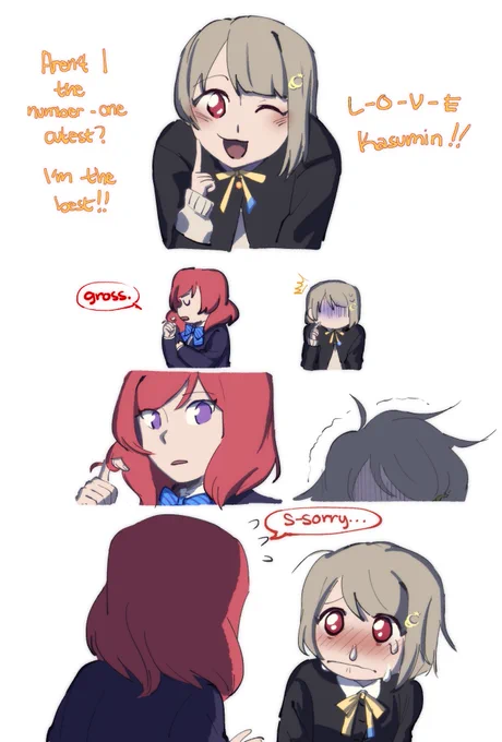kasumi and makiko #lovelive #ラブライブ 