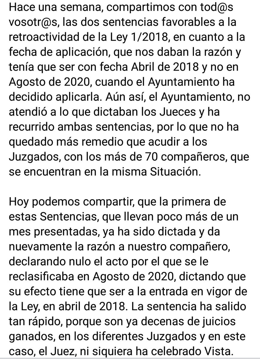 RivasCppm's tweet photo. Nueva Sentencia Judicial reconociendo la Retroactividad de la Ley 1/2018, en este caso declarando nulo el Acto por el que @AytoRivas reclasificaba en Agosto de 2020, reconociendo que ha de ser desde Abril de 2018. 

¿Seguirán apelando y sin cumplir la Ley? https://t.co/JPMxQp4q11