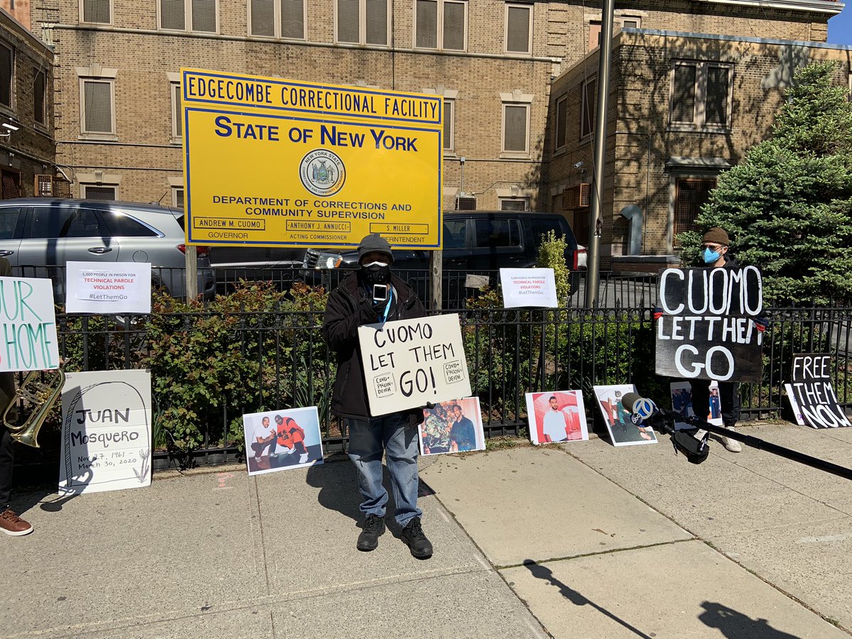 We continued to rally outside correctional facilities & legislatives offices across NY. On May 15, we rallied outside Bedford Hills Correctional, on May 17 outside Edgecombe Correctional, on May 21 outside Queensboro Correctional & outside offices of  @CarlHeastie  @AndreaSCousins
