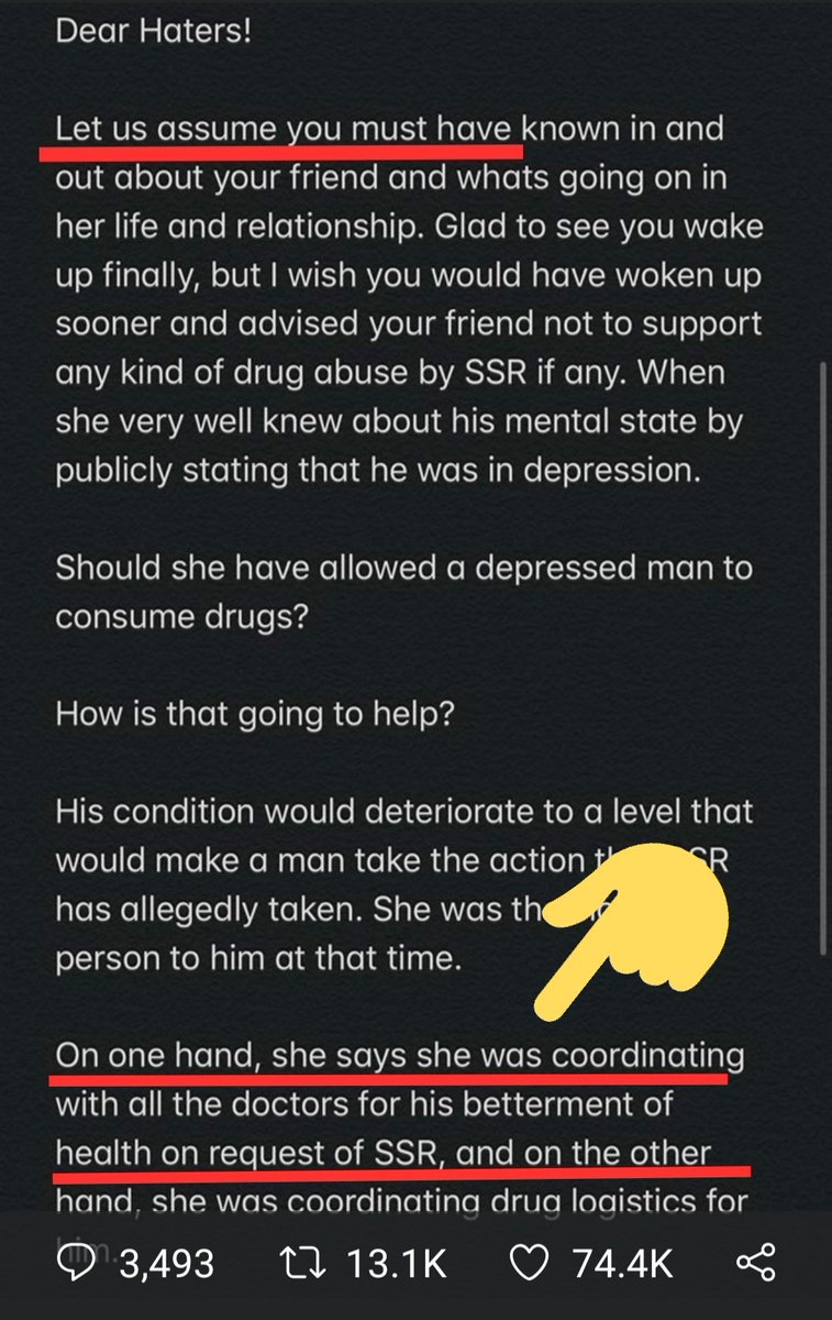 It's quite Clear that she is "assuming and counter questioning" TAI on her statements. So are you guys dumb enough to not be able to differentiate b/w a Claim & an Assumption?! ‍(PS: I'm neither supporting TAI nor Ankitaa here; but the family of SSR)  #HallaBol4SSR