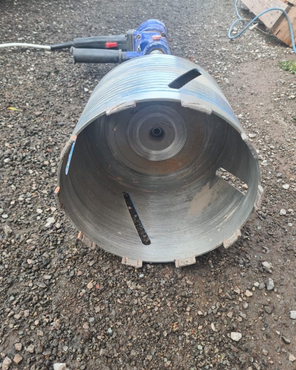 MarcristTools's tweet photo. Fresh off the job with the Blonde Plumber 💪 using our cores to drill an 8" hole through a 22" wall on an old chapel. 

#marcrist #marcristuk https://t.co/9t4Y1UQ9Lm