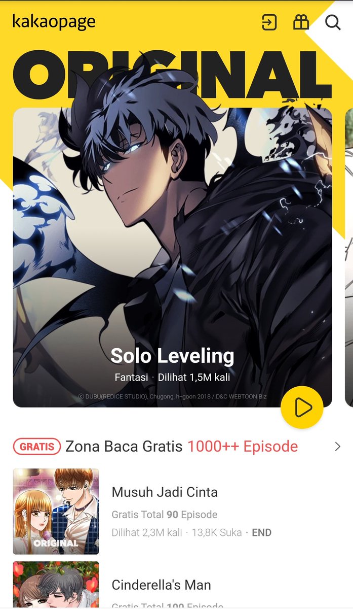 Kakaopage ini pake sistem poin yang bisa ditukar untuk beli koin. Gunanya tentu buat baca komik. Koleksinya kebanyakan manhwa. Komik gratisnya banyak, tapi buat yang suka komik action atau adventure, pilihannya ga banyak. Selebihnya, oke.Link:  https://kakaopage.co.id/&nbsp;