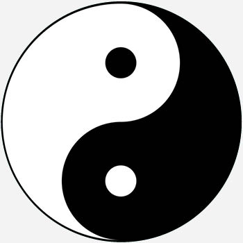 17) As I struggled with J.E.'s visible and invisible supporting efforts, it was my reading of Bastiat's Seen and Unseen that helped me through the most. And here's our last tie-in. The Yin Yang. For the Chinese, the white is invisible, the black visible.