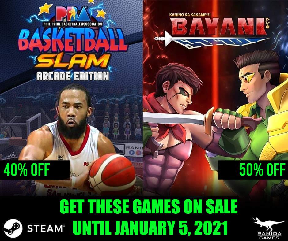bayaniph's tweet photo. Grab your copies NOW!
BAYANI at 50% OFF on Steam!
https://t.co/7DbexdIehP
PBA Basketball Slam: Arcade Edition at 40% OFF!
https://t.co/qt6uowGz74
#bayaniPH #PBASlam #indiegame #steam #earlyaccess #SteamSale https://t.co/FDMaqfpoL5