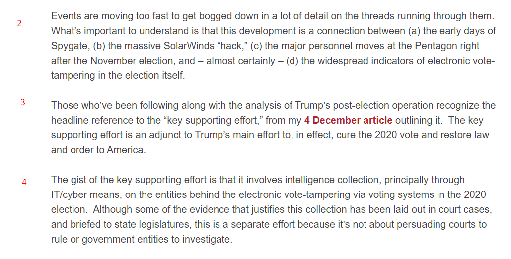 20) Slide two. What led to this proposed split up now? Four things, interconnected:(a) Spygate(b) SolarWinds Hack(c) Recent Pentagon Personnel Changes(d) 2020 Election FraudHow may all four items connect?