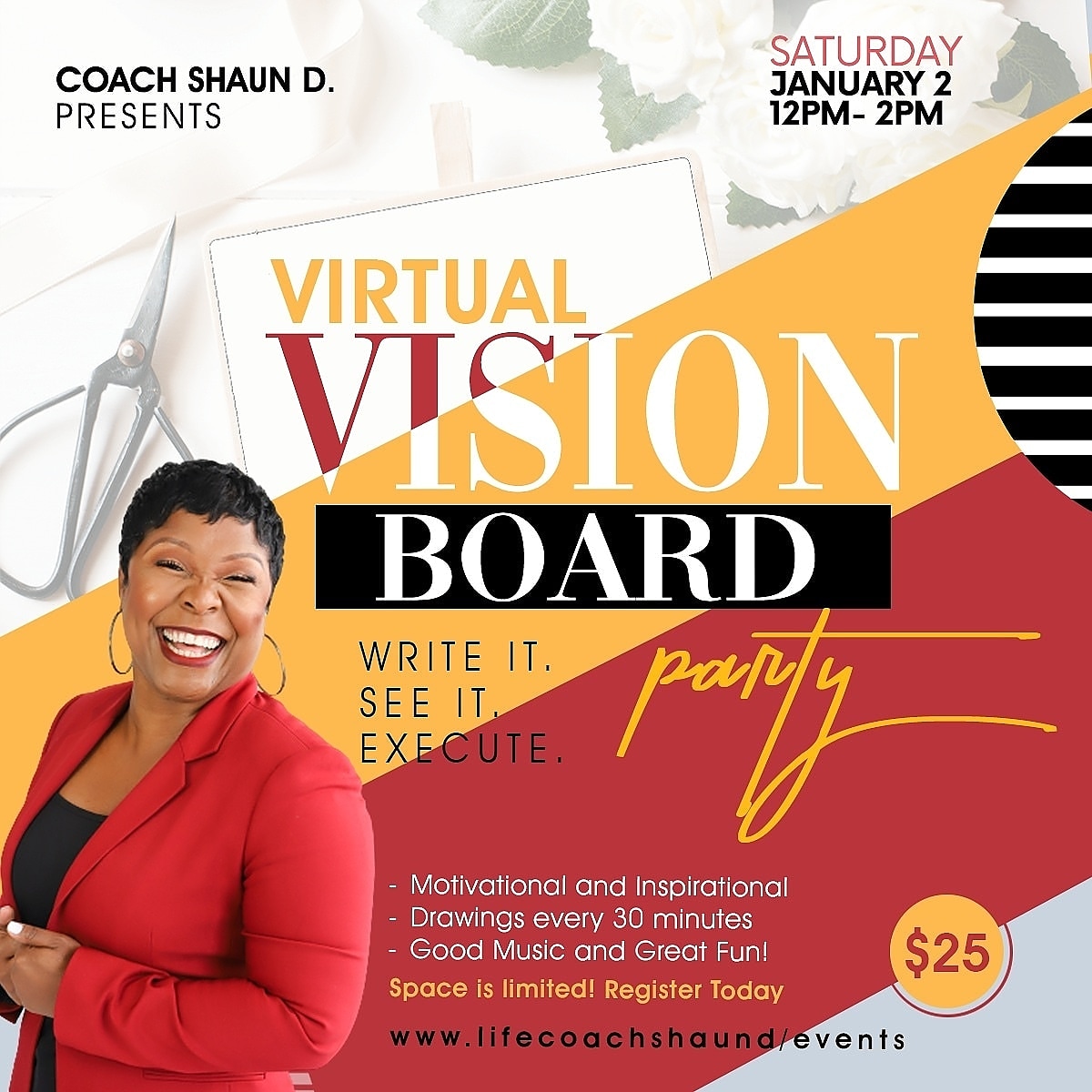 CoachShaunD1's tweet photo. Register 2day! Learn how to
✅Strategize and plan for 2021
✅How to build your 2021 "Value Proposition."Do you have what it takes to manifest your goals?
✅The difference between a goal and a dream.Are you focusing your energy in the right direction? https://t.co/jybnCmSIwk https://t.co/A4XposOeh8