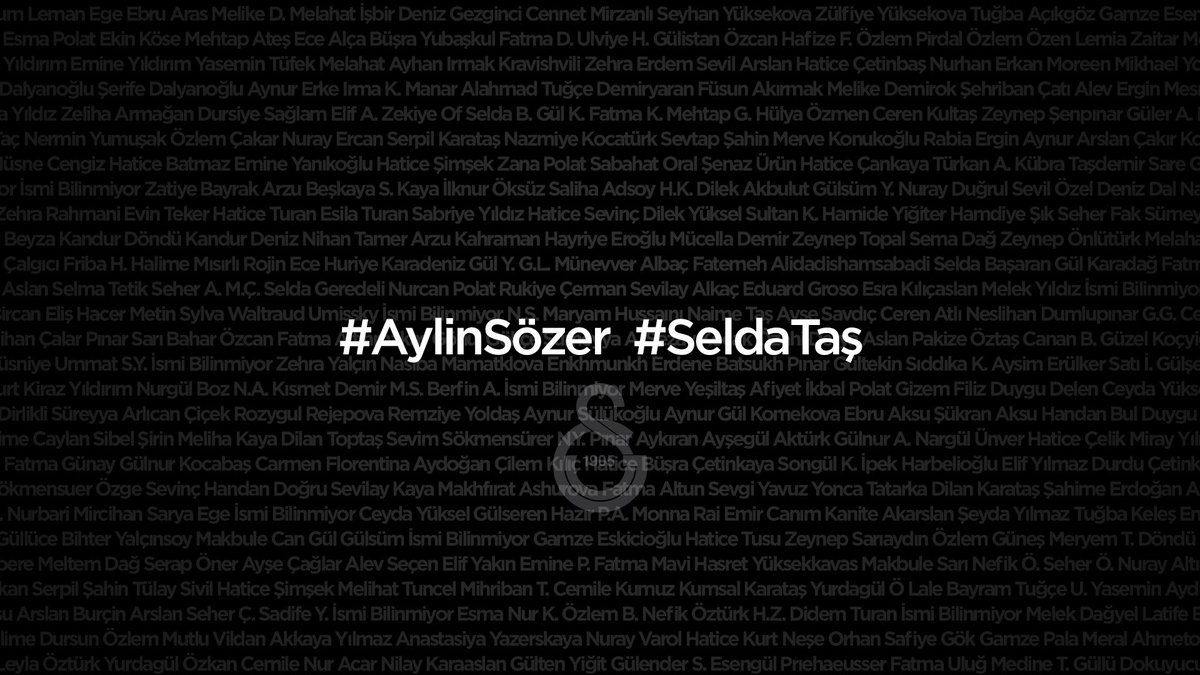 İsimler değişiyor, vahşet değişmiyor!

Bugün canımız daha da çok yanıyor... 

#AylinSözer #SeldaTaş