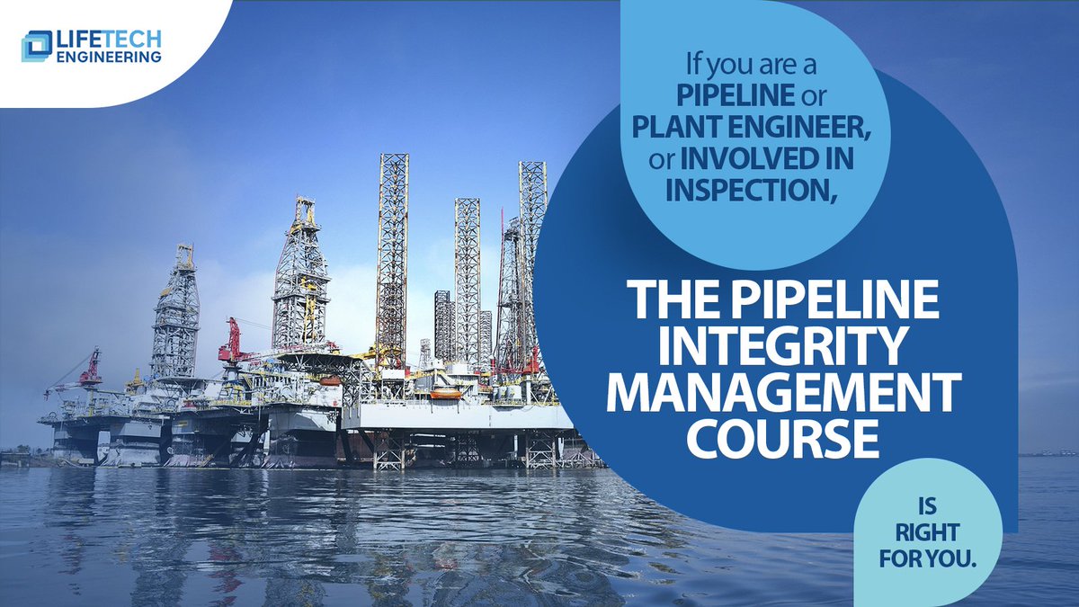 LifeTechEng's tweet image. If you are a Pipeline or Plant Engineer or Involved in Inspection #The_Pipeline_Integrity_Management_Course is Right for You. twtr.to/Ys1L

#PipelineIntegrityManagement #PipelinePlantEngineer #RBI #LifeTech #LTENG