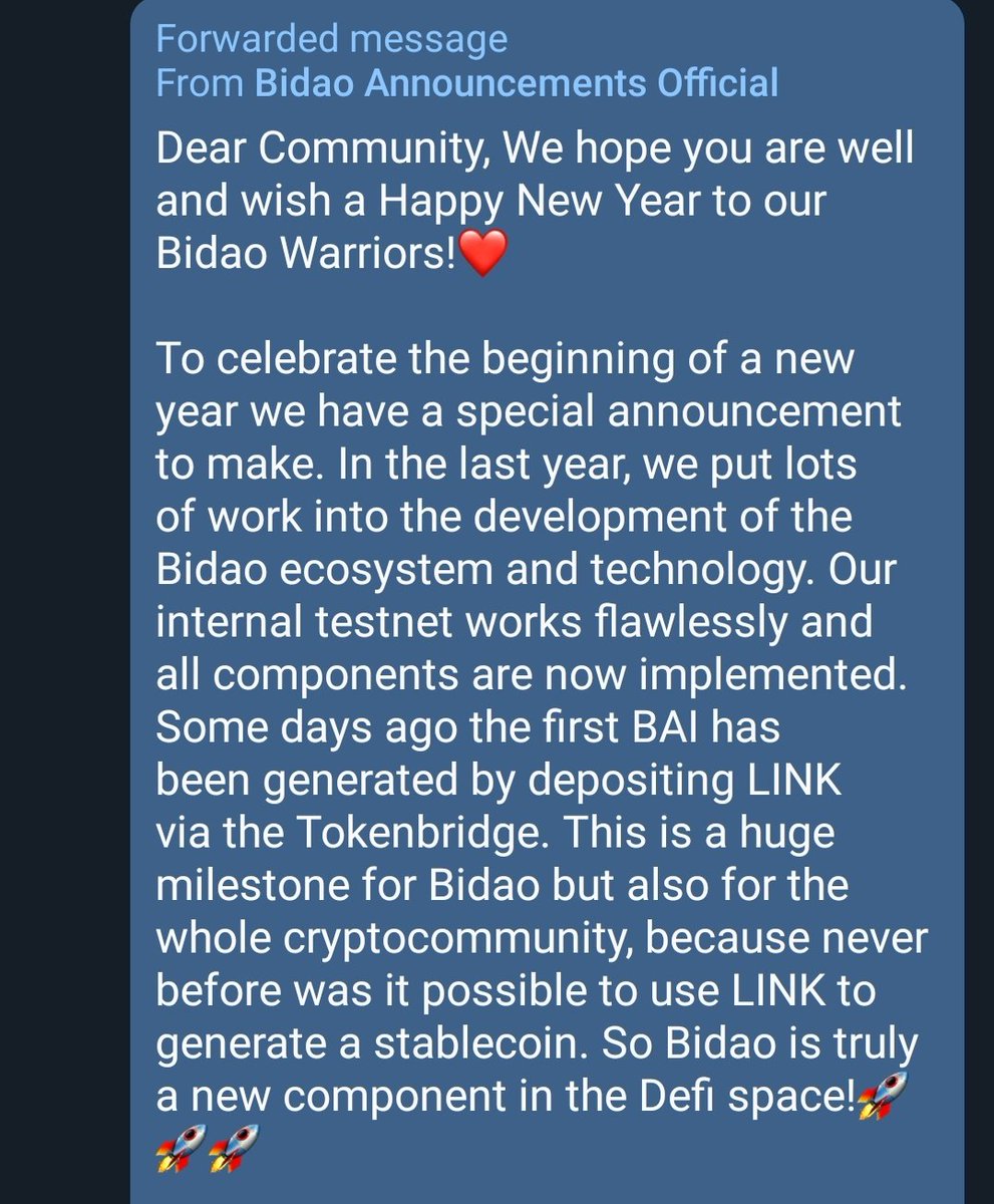 gibgarlic's tweet photo. $BID really managed to create #stablecoins with $LINK.!!
Get in before #Mainnet
Huge news, blessed to be an ICO #BidaoWarrior

@chainlink @cz_binance @binance @Bidaochain https://t.co/yD8m2swwH3