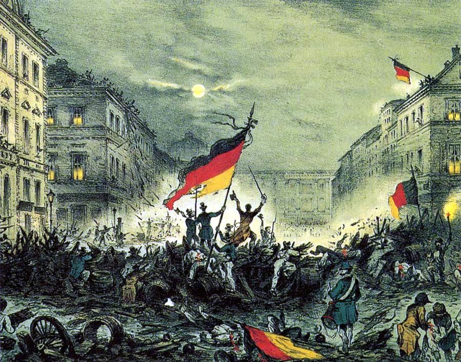 In 1848 a series of revolutions led to the dissolution of the Bund under Austria leadership and the Diet was replaced by Germany's first freely elected parliament, including the German areas of Austria-Hungary, the Frankfurter Nationalversammlung.
