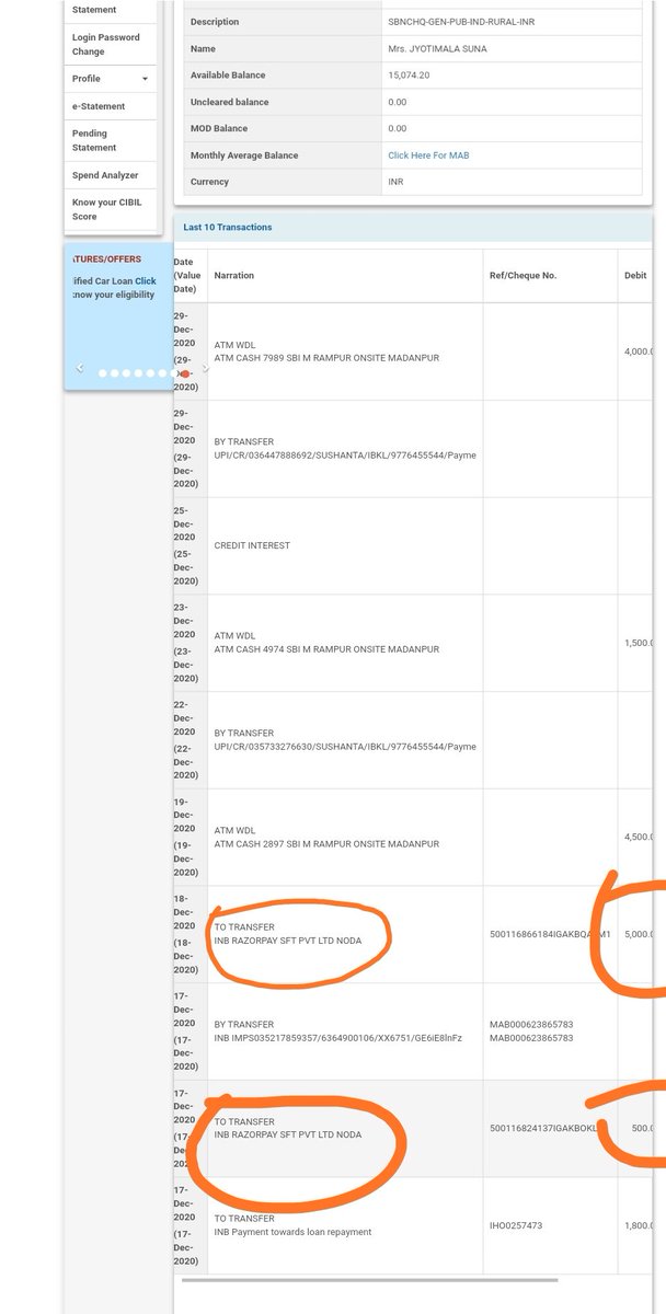SamantaSuna's tweet photo. @techwithbiswa @Cyberdost @amazonIN @Razorpay please refund 5500 rupess .... https://t.co/YGYlN7nDP0