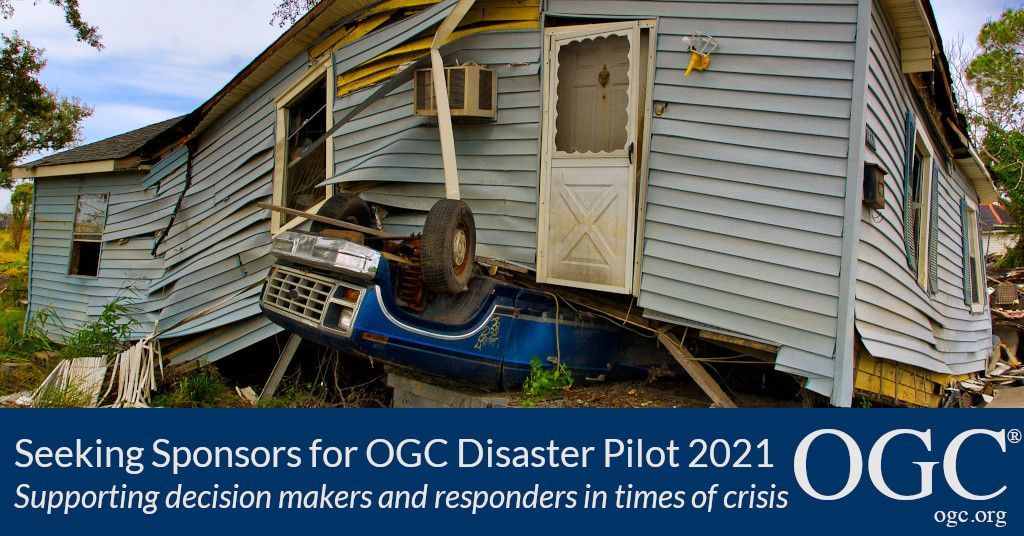 opengeospatial's tweet photo. We're seeking sponsors for the OGC Disaster Pilot 2021. Join @USGS @NASA @awscloud & @AmeriGEO in prototyping end-to-end capabilities that integrate OGC standards, data, services, and state-of-the-art technologies to support in times of crisis https://t.co/Ij80km4ajI #OGCCFS https://t.co/nVS91p1lrx