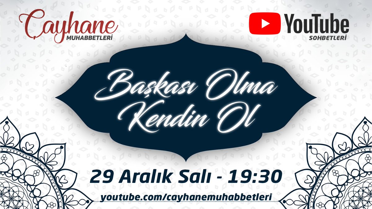 29.12.2020(Bugün) akşam saat 19:30'da canlı yayında buluşuyoruz. Selametle kalın.