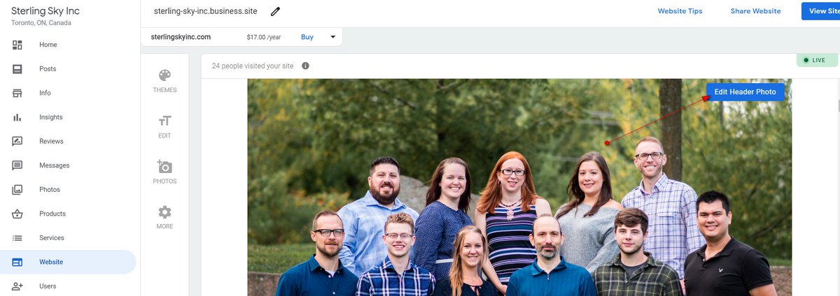 JoyanneHawkins's tweet photo. Heard a seriously SOLID tip from @TheSocialDude on the @lmidaily YouTube series (https://t.co/bryeXHtwxO).  If Google isn't showing the photo you want in the Knowledge Panel, use the header image on the GMB website to influence it. https://t.co/tVU58ppj4m