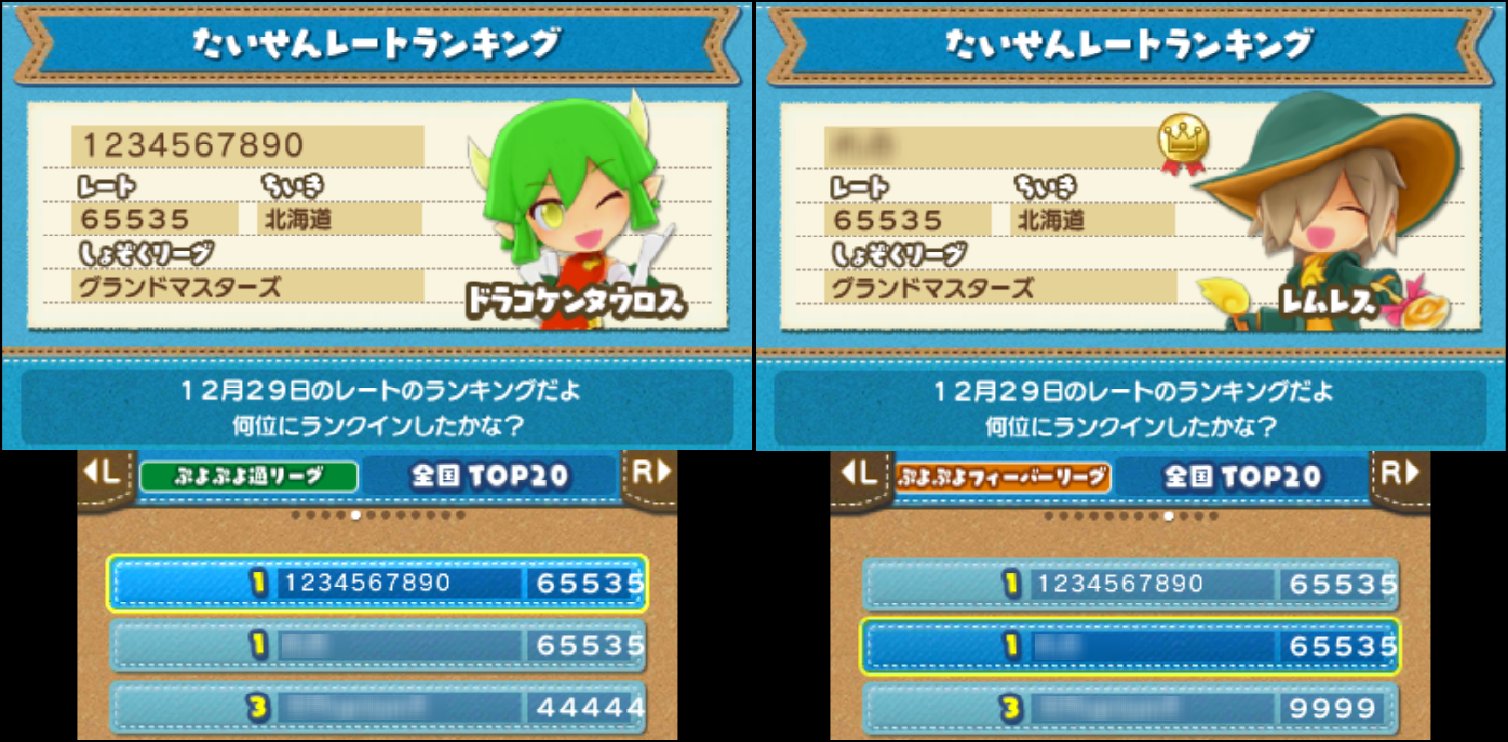 バーチャルkm ポケモン剣盾 色違いレイド配布 ぷよぷよクロニクルの対戦レートランキングを見てみたら ぷよぷよ通もぷよぷよフィーバーどちらの部門も無法地帯になっていた バーチャルkm ポケモン剣盾 色違いレイド配布 ぷよぷよクロニクルの対戦レートランキングを見てみたら ぷよぷよ通もぷよぷよフィーバーどちらの部門も無法地帯になっていた