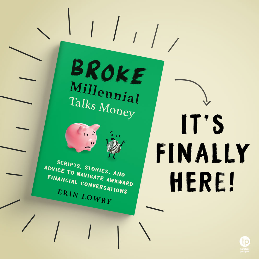IT'S HERE, IT'S HERE! 
I'm so excited it's out, but it is a bittersweet experience not to be hopping around to different bookstores seeing it on shelves and signing copies. Plus, no big launch party to celebrate. 
brokemillennial.com/buy-broke-mill…