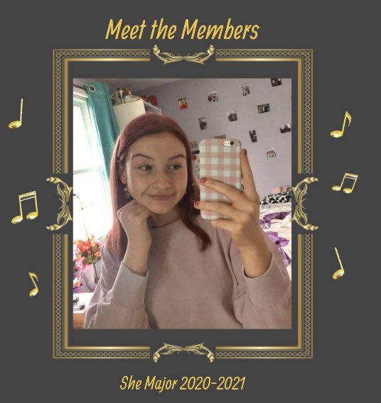 Hi! I’m Paige, and I am a sophomore. This is my first year in She Major and I am a Soprano 1! I am so excited to connect with the other members and make music. Aside from a cappella, I am also in marching band and wind ensemble. In my free time, I love to bake and read!