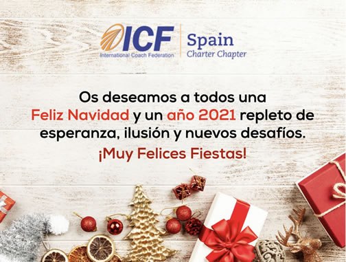 Desde ICF España os deseamos un final de 2020 unidos y en compañía -también tecnológica- de nuestros más queridos, y un comienzo de 2021 plagado de nuestros mejores deseos para todos vosotros y cada uno de vuestros sueños por cumplir. ¡Feliz Navidad y próspero 2021!