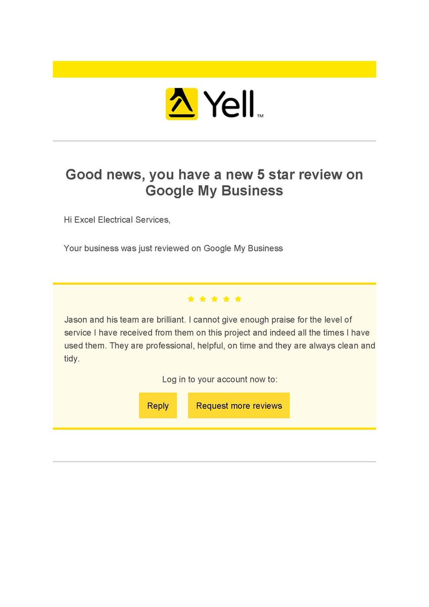 More great Customer feedback received for the Excel Electrical Services team. Do you have a project planned for 2021 &amp; need an Electrician / Electrical Contractor who turns up, are good at what they do &amp; are clean &amp; tidy? Please get in touch 01508 488007