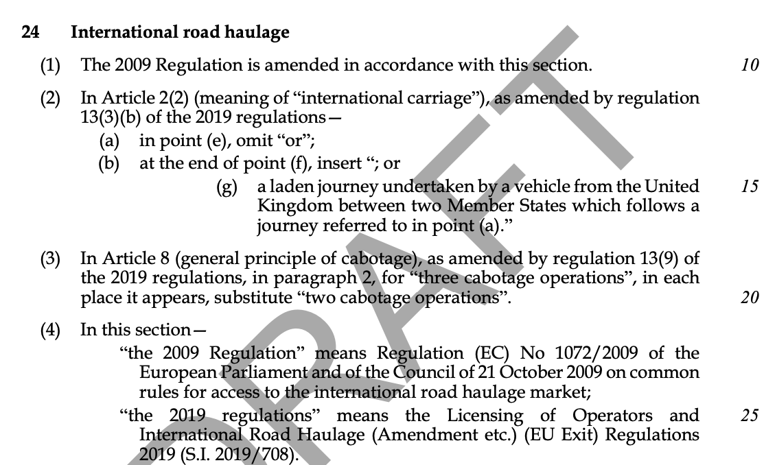 As well as some provisions on the face of the bill that change UK law implement aspects of the deal - e.g. on extradition and road haulage