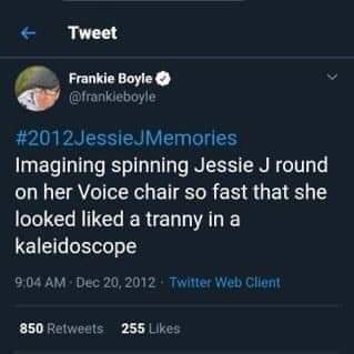 ArchRose90's tweet photo. Oh dear, look at Frankie Boyle saying "problematic" &amp; "lazy" jokes.

Funnily enough, Frankie likes to forget that he built a career by making offensive jokes. https://t.co/qjat5qVJbt