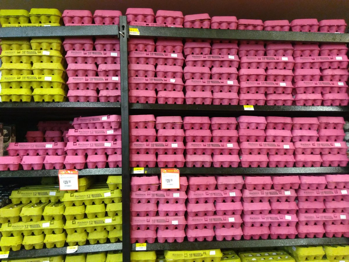 One business is Industrias Bachoco. This is a Mexican poultry producer, and you'll see their pink or green cartons in every supermarket across the country.