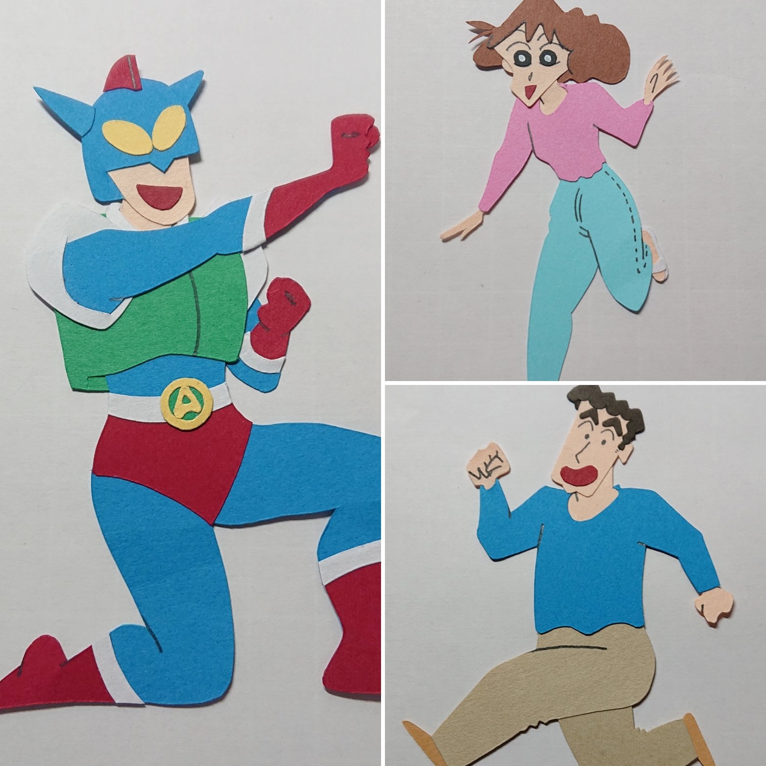 お山のチビたん 還暦祝いプレゼント アルバム 用の画用紙制作が完了しました 終わったー 兄弟の協力のおかげで無事アルバムまとめ Amp レイアウトも完成 父が好きなメジャー 祖父母は昔のアニメでハクション大魔王 家族の思い出にはクレヨンしんちゃん