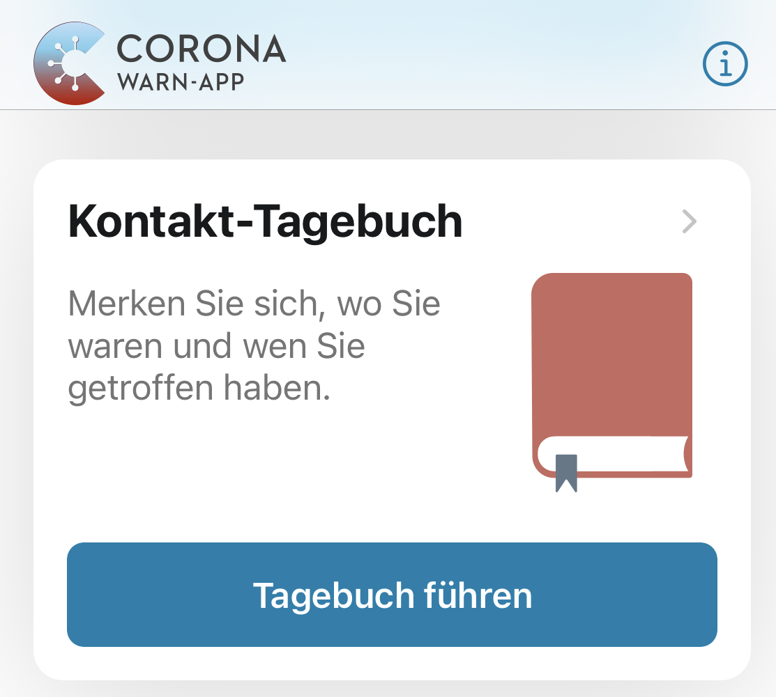 rki_de's tweet photo. #CoronaWarnApp 1.10 mit Kontakt-Tagebuch! 
Nutzer*innen tragen freiwillig Personen/Orte ein, die sie getroffen/besucht haben. Bei einem positiven Test können diese Daten exportiert werden &amp; dem Gesundheitsamt bei der Kontaktnachverfolgung helfen.
W. Infos: https://t.co/YWJ5I2u2pP https://t.co/pQIVASOg0H
