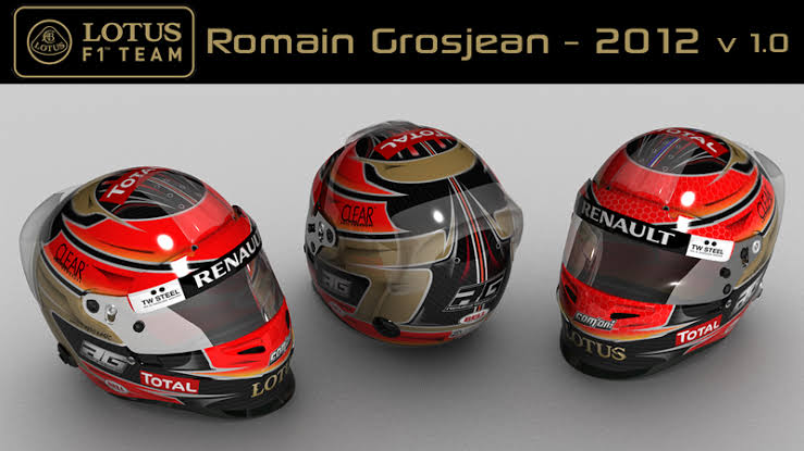 2012Capacete que ele usou durante toda a temporada, exceto no GP de Mônaco.