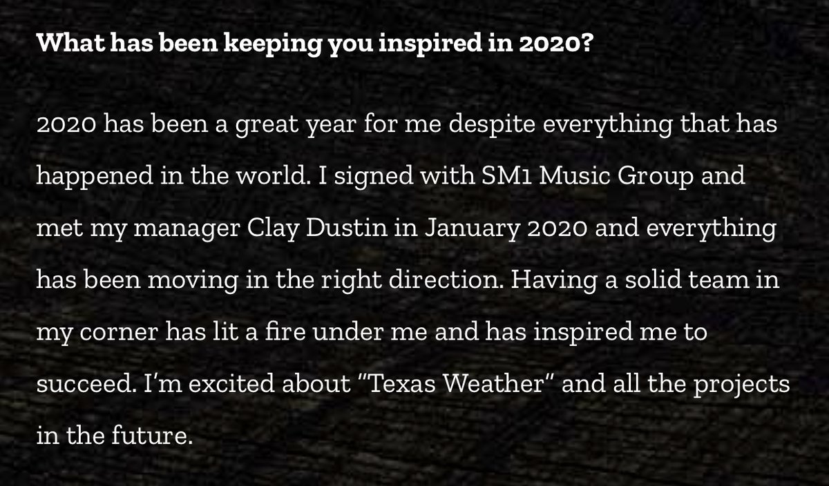 BrendynKyle's tweet photo. Thankful in 2020. Looking forward to 2021!
New website: https://t.co/Ads6NzCTQp
New single: 
"Texas Weather" https://t.co/x9YCyqqnsL
Follow on Instagram: https://t.co/k3W7tDhev4 https://t.co/xxLzECNree