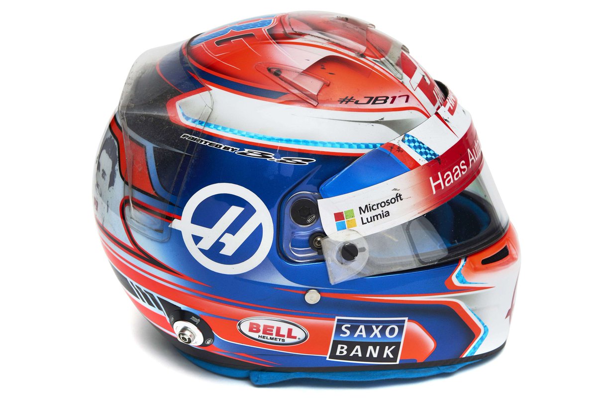 2016 - Mônaco Capacete feito em homenagem ao Jules Bianchi, fazendo alusão ao seu P9 em Mônaco com a Marussia.