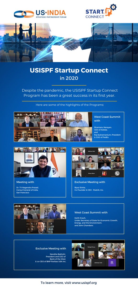 USISPForum's tweet photo. A look back at how we helped facilitate linkages between #startups #Government & #enterprises to grow the dynamic #USIndia innovation economy. Many thanks to our startup members @uniphore #CloudCherry @Dedrone @CRMNEXT @FreshworksInc @mindtickle @LogiNext
@InventusLaw ๐ฎ๐ณ๐บ๐ธ https://t.co/WnLpayEFrb