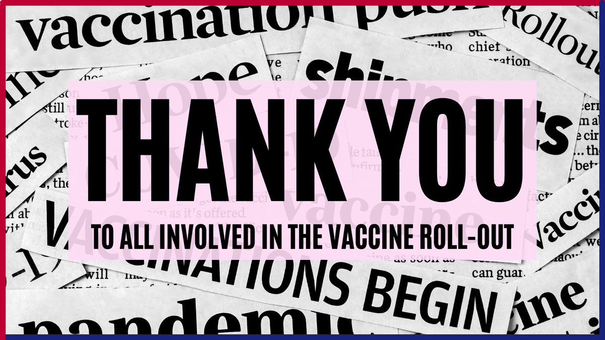 Huge THANK YOU to everyone working tirelessly in rolling-out the #coronavirus vaccine across the whole UK 🇬🇧.