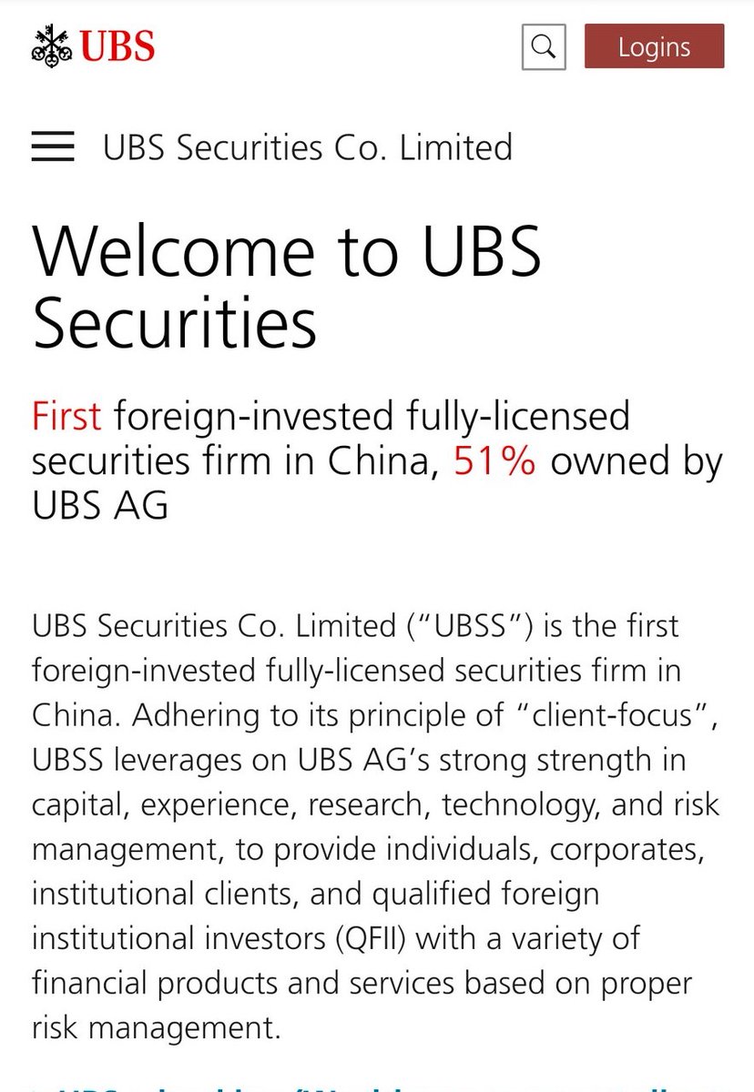 ~6~UBS is a FOREIGN company!  https://www.ubs.com/cn/en/ubs-securities.html