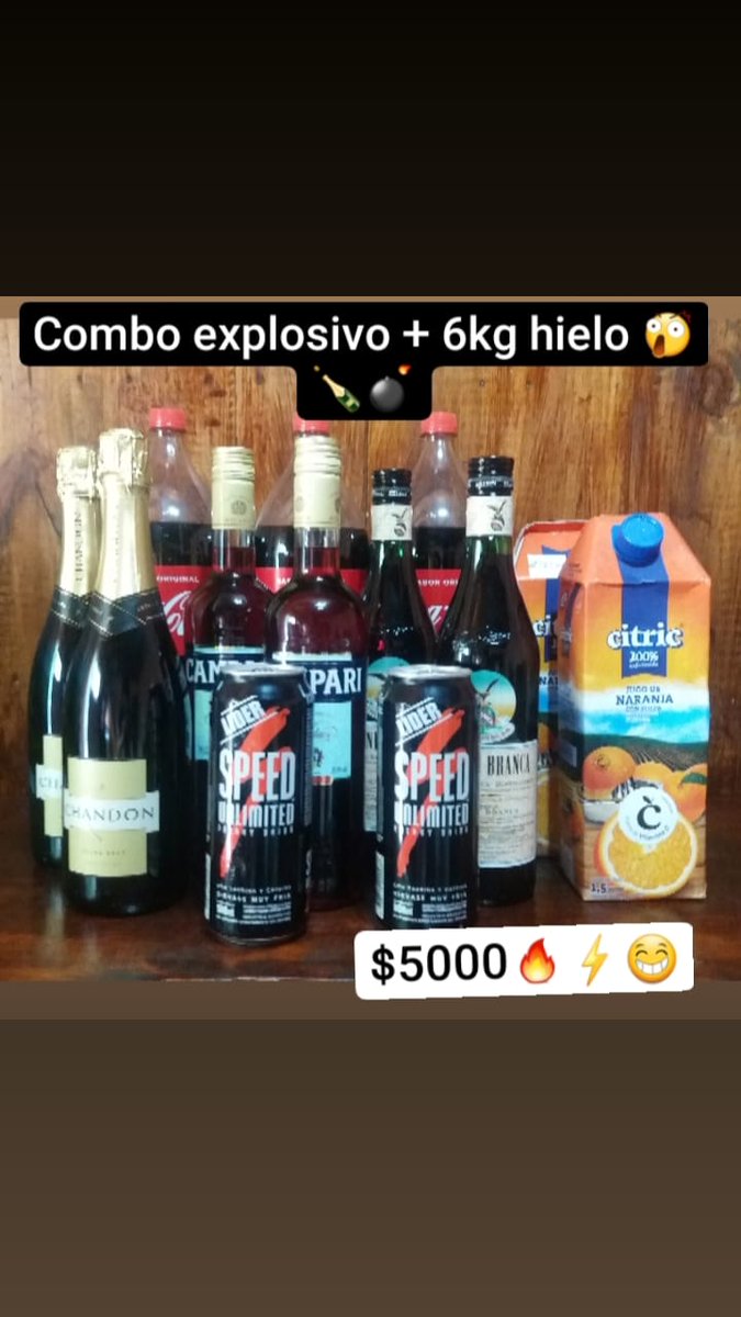 Untragomas1's tweet photo. Reserva tu combo para fin de año 🍾🔥💣🥂 https://t.co/ECnixFOx7C