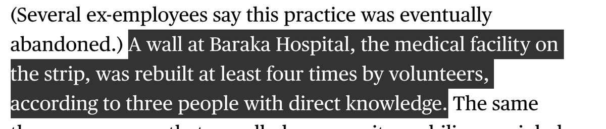 The actual physical work done in Kenya by voluntourists would be destroyed so the next batch of tourists vould re-do it. We heard of other instances of this. 3/x