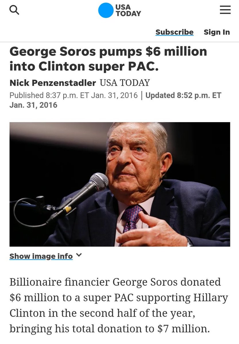 ~10~Joe Biden as well as Clinton and Obama all received donations to Super PACs. Sorors this year put more than a BILLION dollars. Remember he is one of the ones in control in the background.