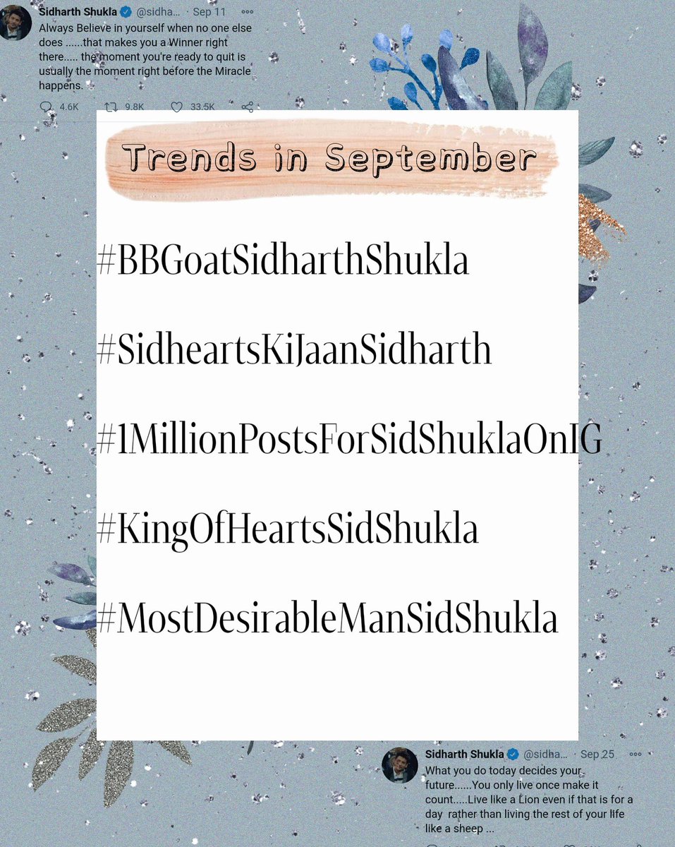 SEPTEMBER Month began with surprise when Sid introduced a cute Sidheart filter for his fans & we all just loved it. Another proud moment came when  #SidharthShukIa touched 1 M impressions on IG. Month ended at high note with news of Sid's appearance in BB14. #Sidharths2020Rewind