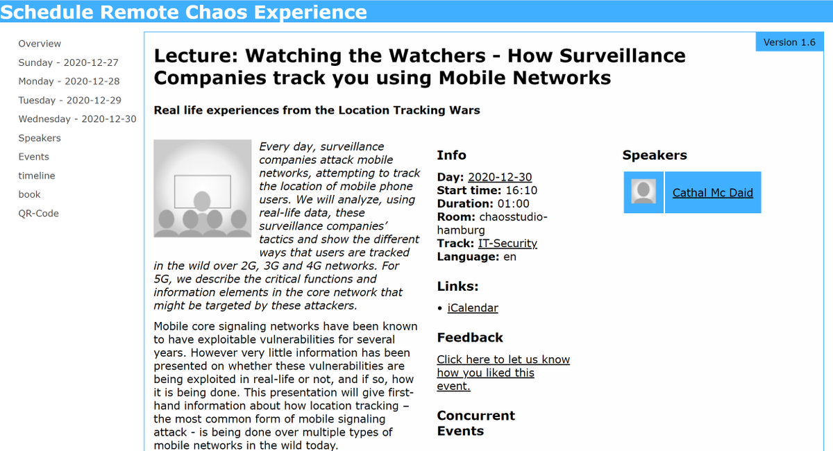 mcdaidc's tweet photo. My #rc3 talk on how surveillance companies use mobile networks to track people will be streaming from 3.10 GMT tomorrow. Looking forward to it! https://t.co/5gPNihKTiX #ss7 #diameter #simjacker #5g https://t.co/s7STg7safX