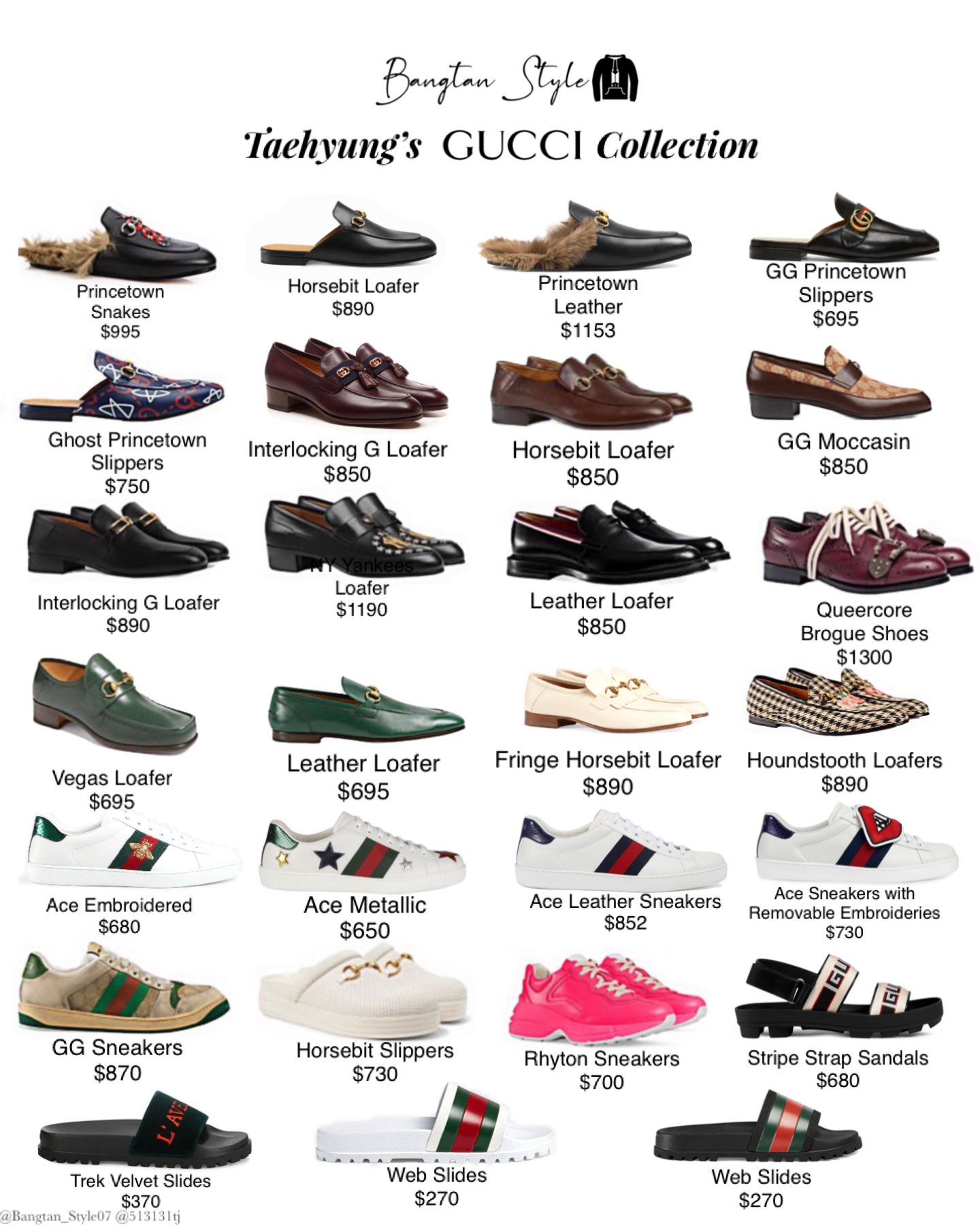 Taehyung gucci shoes clearance