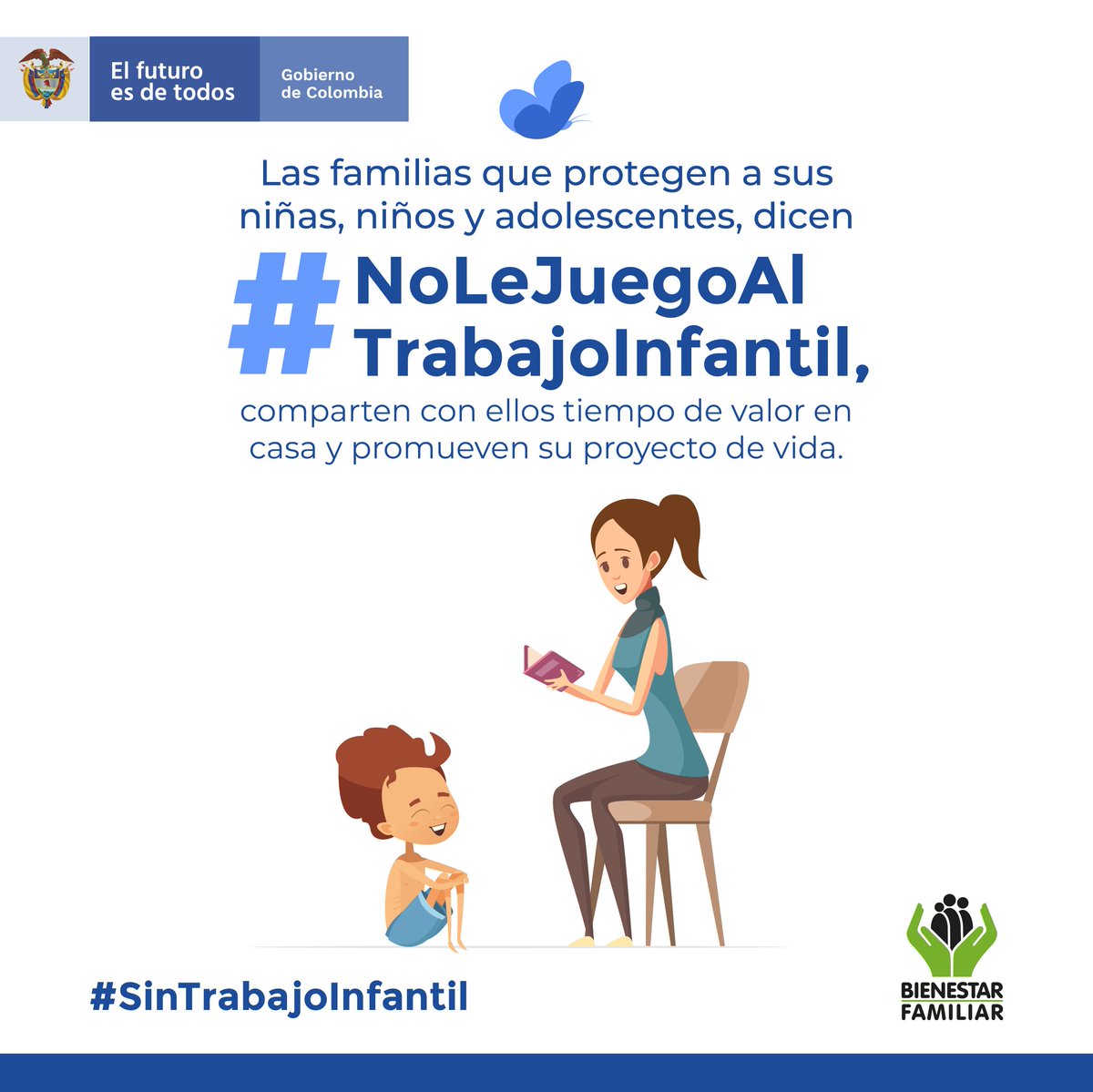 FaribNarvaezS's tweet photo. Dile #NoLeJuegoAlTrabajoInfantil, la crisis social que trae consigo la pandemia puede empujar a millones de niños y niñas vulnerables al trabajo infantil. Apelamos a la corresponsabilidad de las familias para evitar que esto suceda. ¡Ahora más que nunca! #SinTrabajoInfantil https://t.co/90NSI6rBHx