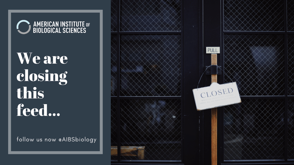 WE HAVE MOVED! FOLLOW US @AIBSbiology. tweet media