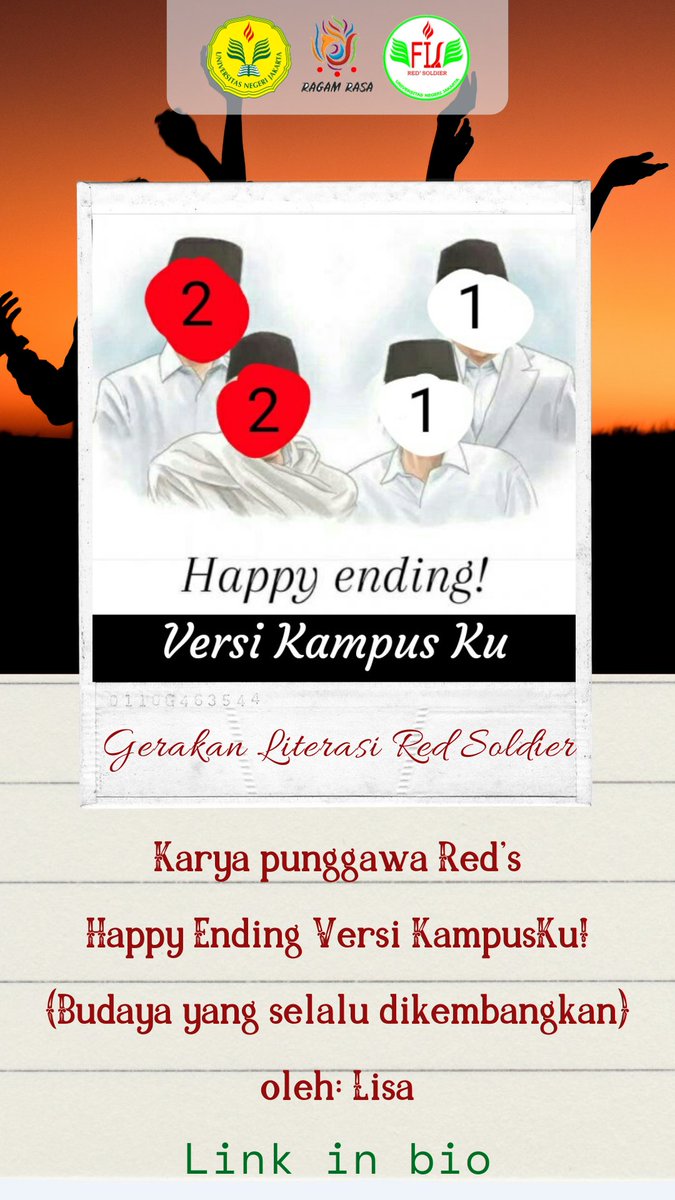 Happy Ending versi KampusKu!
(Budaya yang selalu dikembangkan)

Selengkapnya di
bit.ly/HappyEndingVer…
