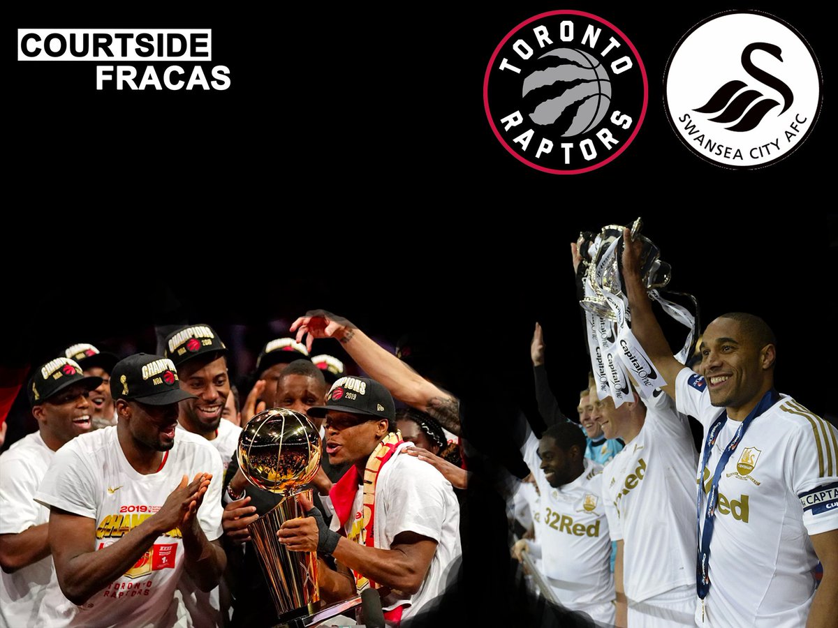 𝗧𝗢𝗥𝗢𝗡𝗧𝗢 𝗥𝗔𝗣𝗧𝗢𝗥𝗦 𝗫 𝗦𝗪𝗔𝗡𝗦𝗘𝗔 𝗖𝗜𝗧𝗬What are Welsh/Canadian teams doing in English/American Leagues? Cross-border away days. Mad.Swansea don't have the recent Raptor success, but Michu was a fun year, like Kawhi.A swan also kind of looks like a dinosaur