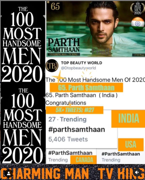 The 65th MOST HANDSOME MAN was applauded across all ITV FDs! How he made us & ITV proud! A milestone! Love for this man transcends boundaries of time & space. Behooves his trending across the globe, unplanned & in the middle of midnight!  #ParthSamthaan 23/n