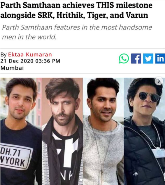 The 65th MOST HANDSOME MAN was applauded across all ITV FDs! How he made us & ITV proud! A milestone! Love for this man transcends boundaries of time & space. Behooves his trending across the globe, unplanned & in the middle of midnight!  #ParthSamthaan 23/n