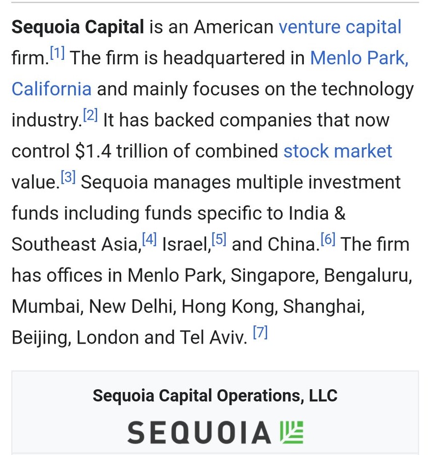 ~29~Sequoia Capital is a venture capital firm that invests into companies like Google, oracle, IG, and whatsapp (FB). They also have Sequoia Voting. They are basically the same company. In 2006 Sequoia, Diebold and ES&S were sued for similar reasons as we've seen this election.